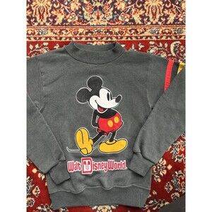 Walt Disney World Black Sweatshirt Youth large Vintage